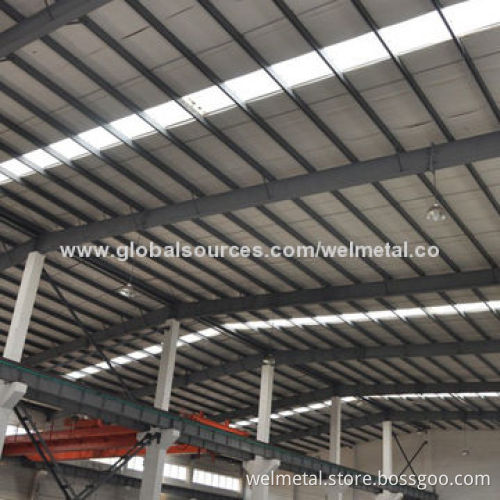 Steel Warehouse Roof, Prefabricated and Customized Designs Available